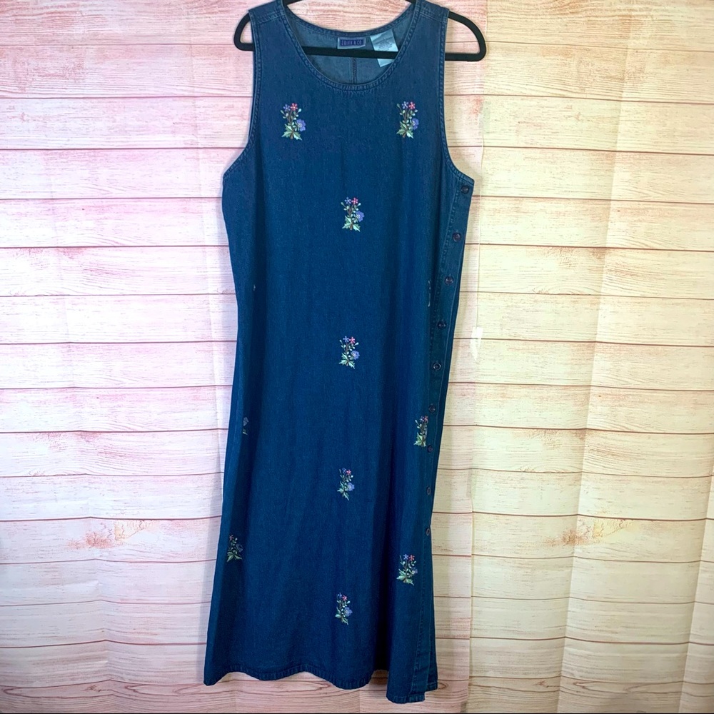 Erika & Co. Sleveless Demin Dress‎ Size Large